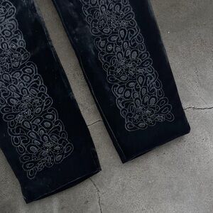 SilkLand Black Velvet Pants
